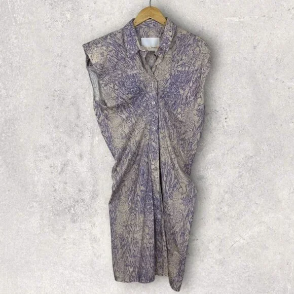 Nwt Remain Birger‎ Christensen Purple Marika Dress Shoulder Pads Size 8 Designer - Picture 9 of 9